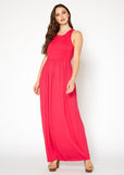 Sleeveless Pleated Maxi Dress