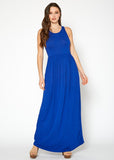 Sleeveless Pleated Maxi Dress