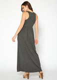 Sleeveless Pleated Maxi Dress