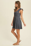 Navy - Smocked Mini Dress