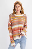 Stevie- Ribbed Multi-Colored Textured Sweater