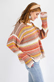 Stevie- Ribbed Multi-Colored Textured Sweater