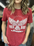 Heather Red - Free Bird Tee