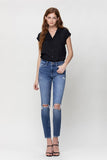 Flying Monkey - Distressed Mid Rise Ankle Skinny Jean