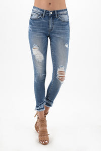 KanCan - Double Frayed Mid-Rise Jeans