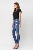 Flying Monkey - Distressed Mid Rise Ankle Skinny Jean