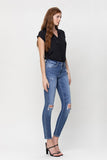 Flying Monkey - Distressed Mid Rise Ankle Skinny Jean